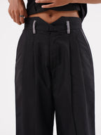 Sauve Tailored Pleated Wide-Leg Trousers