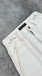 Crystal embroidered jeans