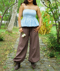 Jasmine balloon pants in chocolate brown