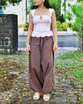 Jasmine balloon pants in chocolate brown