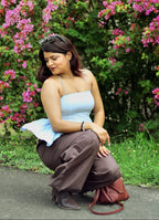 Jasmine balloon pants in chocolate brown