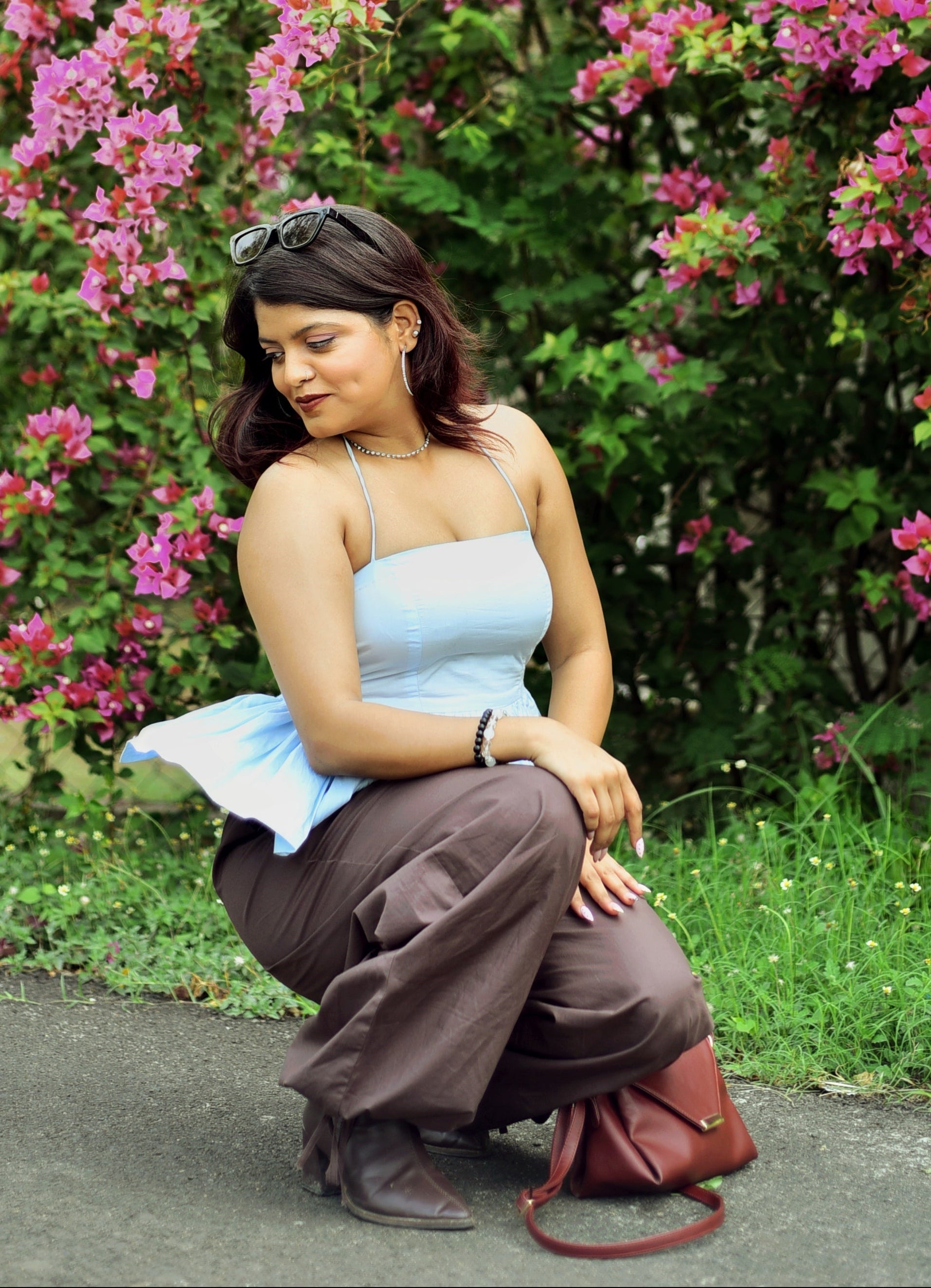 Jasmine balloon pants in chocolate brown