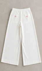 Lily straight fit heart trouser in beige